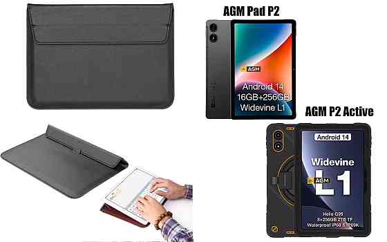 Чехол-конверт VitoCase для AGM Pad P2, P2 Active, с функцией подставки для планшета Черный Киев