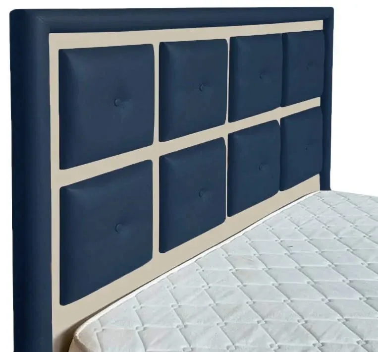 Кровать Windsor Standart 140 х 200 см Fly 2227/2207 Сине-бежевый Днепр - изображение 12