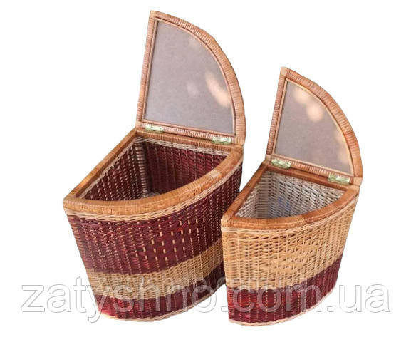 Набор плетеных угловых корзин крашеных Киев - изображение 1