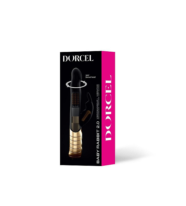 Вибратор-кролик Dorcel Baby Rabbit Gold 2.0 с жемчужным массажем и вращающейся головкой Sex Aura Киев - изображение 7