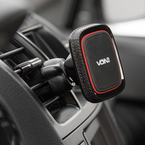 Магнітний тримач для мобільного телефону VOIN UHV-5003BK/RD на дефлектор автомобіля Харків - фото 2