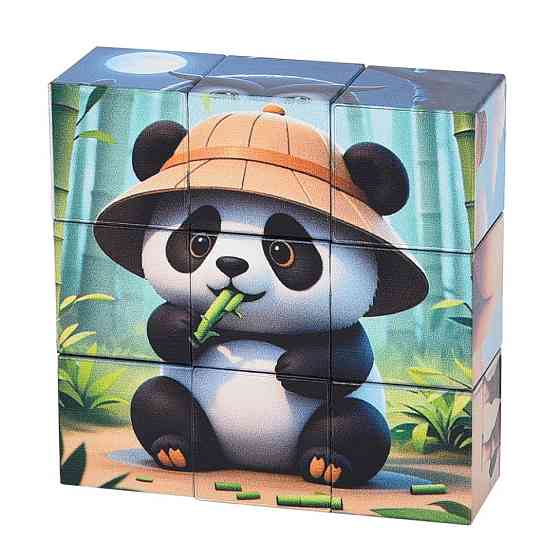 Дитячий магнітний кубік-пазл "Дикі тварини" CL325-2, 3 х 3 Вінниця