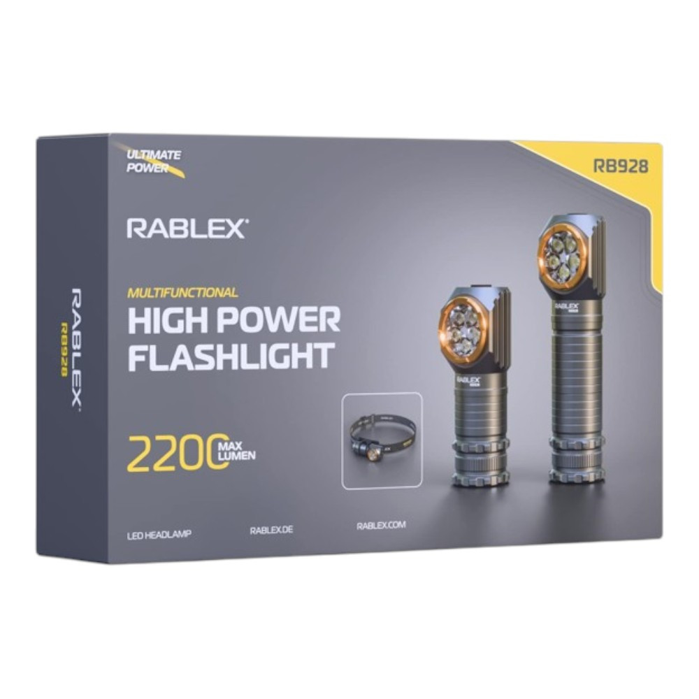 Ручний ліхтар Rablex RB928, Білий + Червоний, 5*P35 LED, ЗП Type-C, Дніпро - фото 4