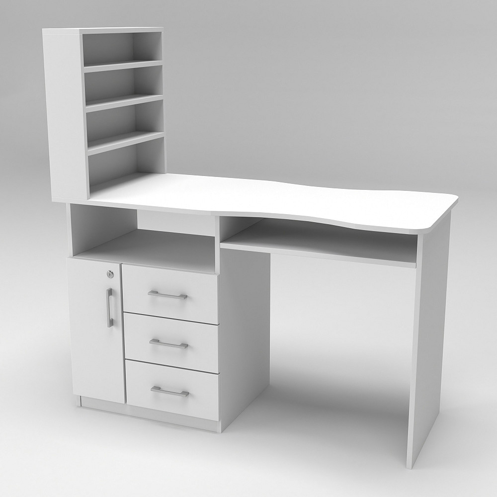 Стіл манікюрний СМ-1, Білий, 1230/550/1264 Львів - фото 2