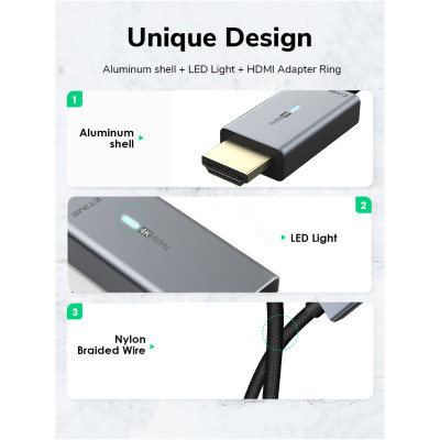 Кабель мультимедійний mini DisplayPort to HDMI 1.0m Cabletime (CA914593) Вінниця - фото 5