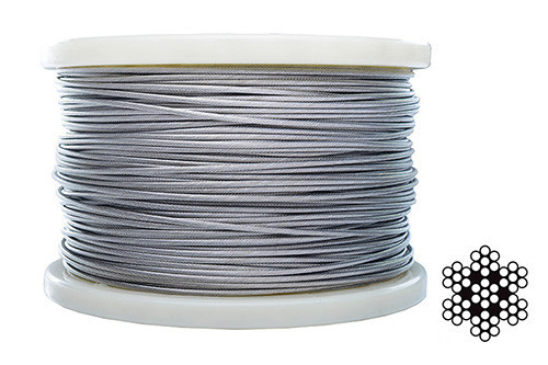 Трос 3 мм DIN 3055 (6х7+1х7) неіржавкий А2 200 м APRO Рівне - фото 1