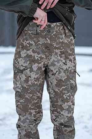Жіночі тактичні штани Softshell на флісі 50, Піксель ММ-14 Київ