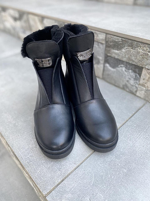 Без бренда Черевики жіночі ESSFIER 2017 чорні (зима, шкіра натуральна) (3877) 38 Коломыя - изображение 2