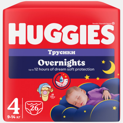 Підгузки Huggies Overnights Pants Трусики 4 9-14 кг 26 шт. (5029053581088) Вінниця - фото 8