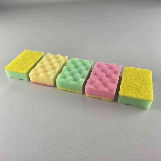 Губка кухонна для посуду рефлена поверхня 5 шт Wave (Супер Торба) (1 пачка) Харків