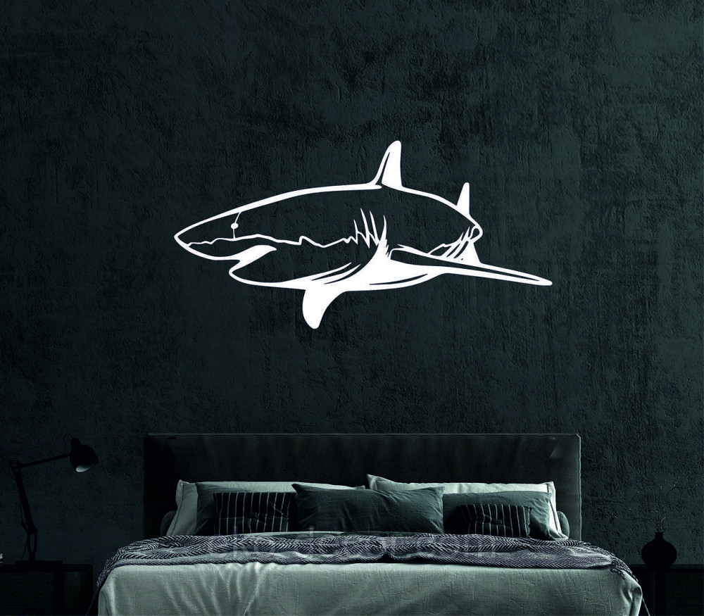 Декоративное настенное Панно «Акула» Декор на стену 110*54 см, Белый Киев - изображение 5