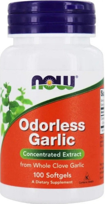 Екстракт часнику Now Foods Odorless Garlic 100 гел капс Київ - фото 1