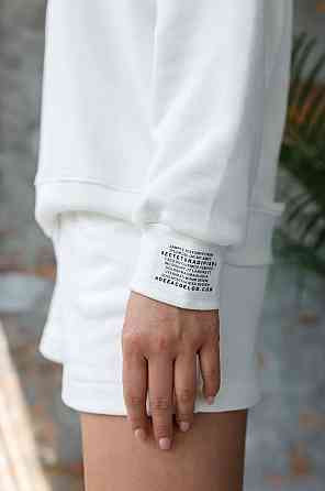 Костюм спортивний жіночий худі з шортами Молочний M/L Харків