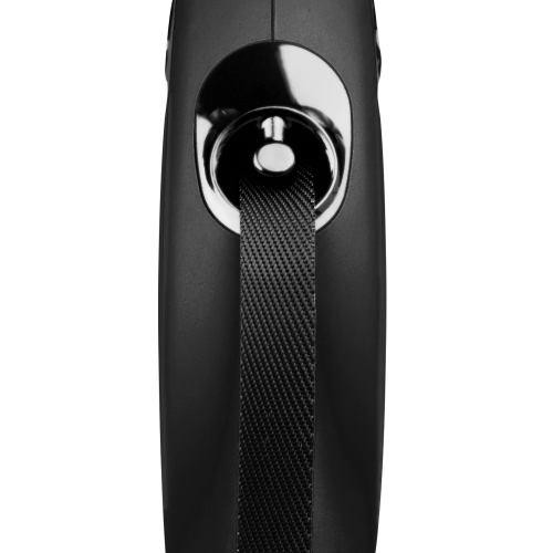 Повідець-рулетка Flexi New Classic для собак, зі стрічкою, розмір M 5 м / 25 кг (чорна) Вінниця - фото 2