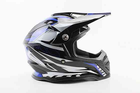 Шолом кросовий/ендуро/АТV BLD-819-7 S (55-56см), ЧОРНО-СИНІЙ Киев