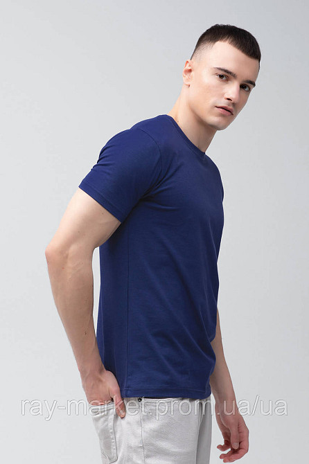 Футболка базовая Ray Premium Fit мужская темно-синяя (U0102-Navy Blue) 3XL Киев - изображение 12