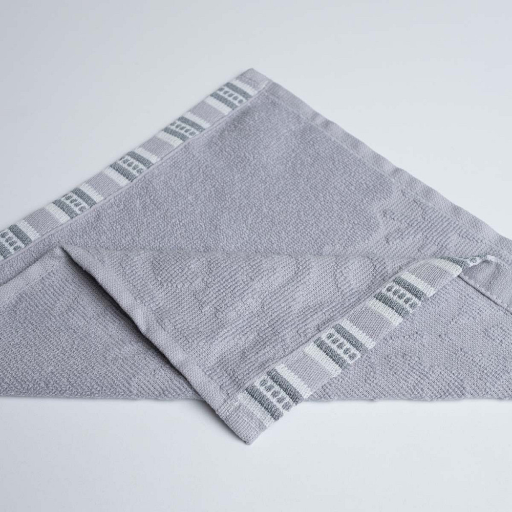 Полотенце кухонное махровое с орнаментом GM Textile 30х30см 400г/м2 (Светло-серый) Сумы - изображение 2