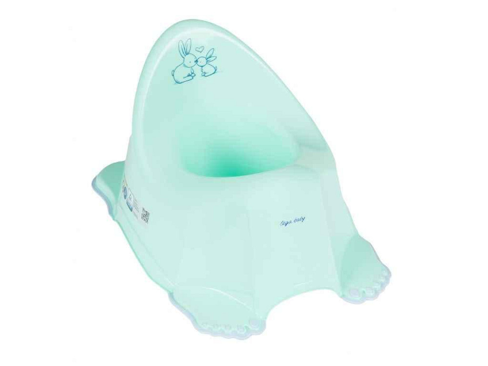 Горшок детский мятный Кролики музыкальный (PO-058-105, mint) ТМ TEGA Киев - изображение 1
