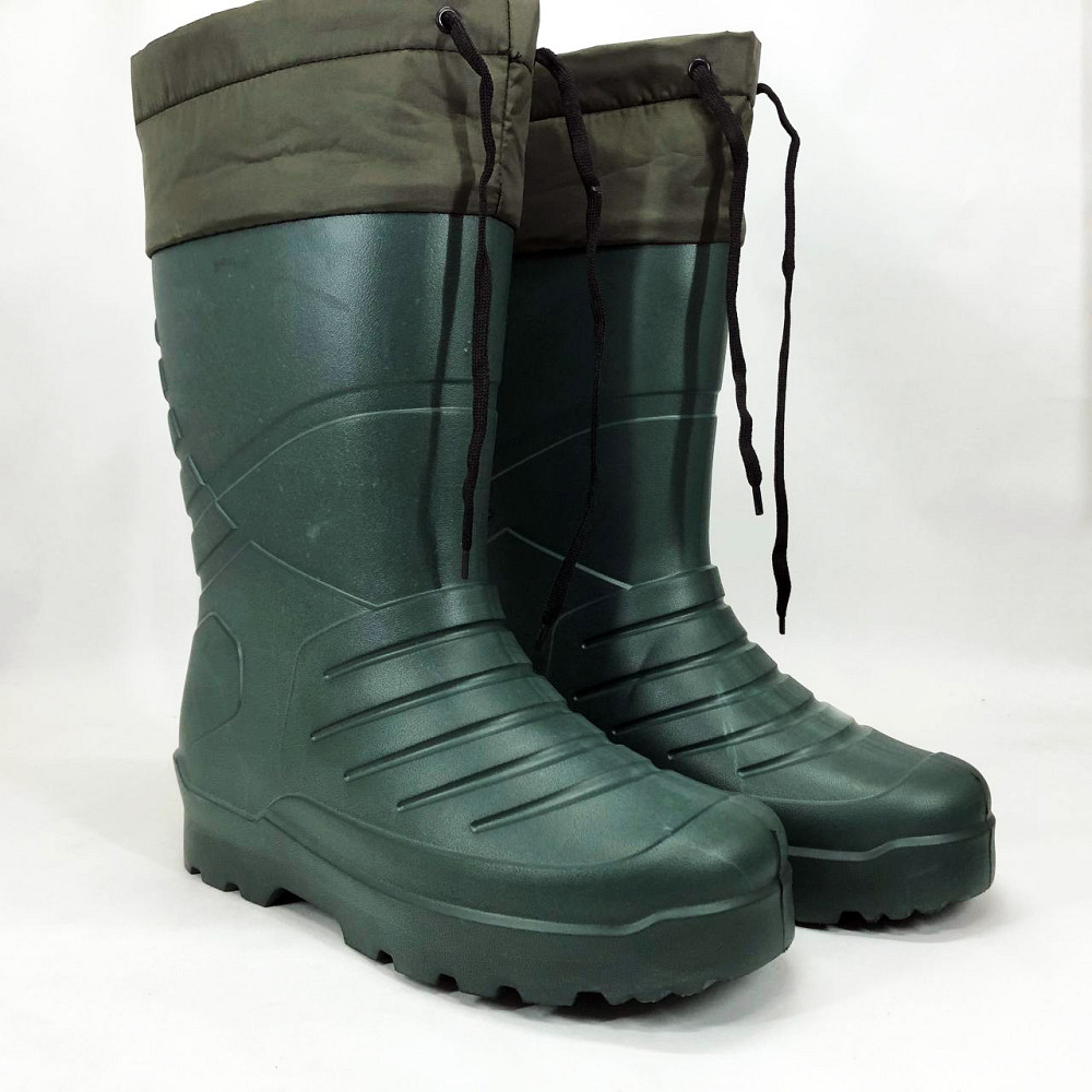 Зелені гумові чоботи, Чоботи для риболовлі на льоду гумові осінні для риболовлі UA-52 Львів - фото 10