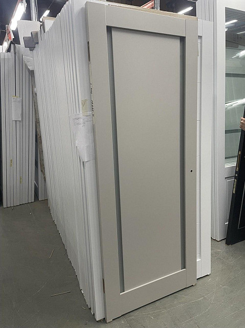 Двері екокошпон, Полотно, серія Millenium (ML-62) Світло-сірий Київ - фото 2