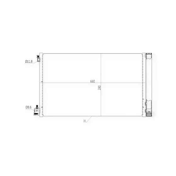 Радиатор Opel Insignia, Saab 9-5 1.6-2.8 08- кондиционера Мукачево
