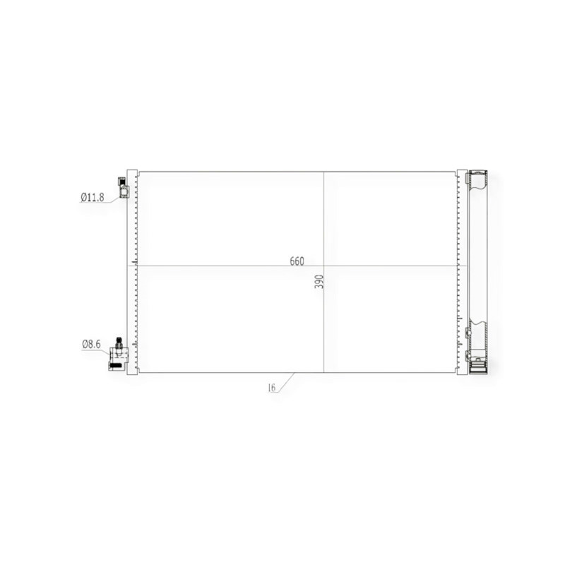 Радиатор Opel Insignia, Saab 9-5 1.6-2.8 08- кондиционера Мукачево - изображение 1