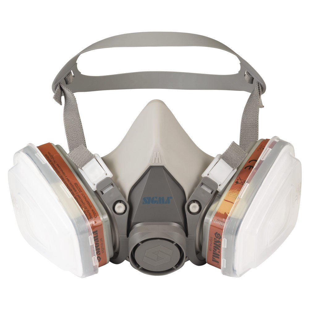 Sigma Полумаска Defender Pro с фильтрами А1 SIGMA (9417491) Коломия - фото 1