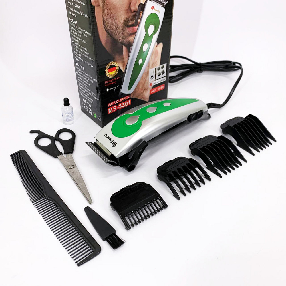 Портативна ручна машинка для стрижки волосся Domotec, Машинка для точної стрижки бороди і волосся UW-66 Івано-Франківськ - фото 1