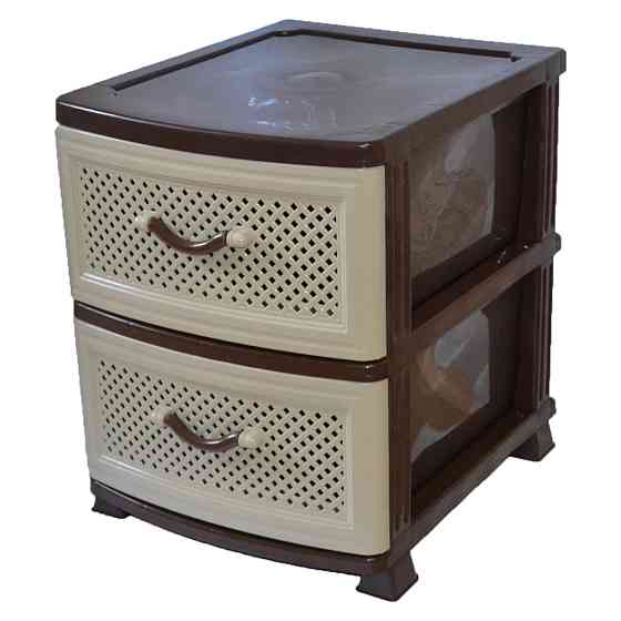 Комод пластиковый Efe Plastics 2 ящика 48х46х38, сетка, бежевый. Эфе пластик.. Одесса