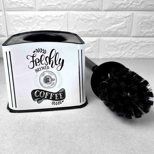 Йоржик для унітазу з підставкою з малюнком біла кава ELIF Житомир - изображение 4