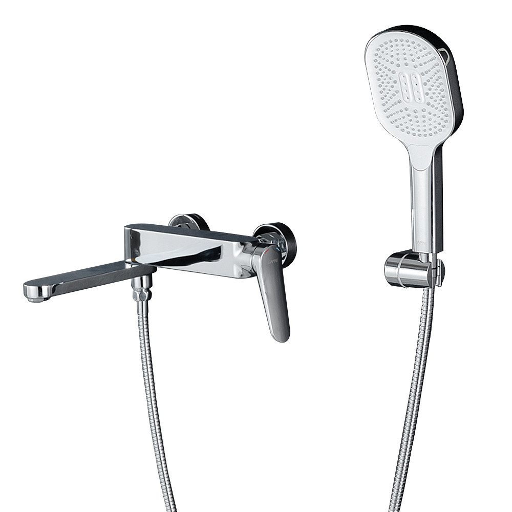 Змішувач для ванни GAPPO G3210 з душовим гарнітуром, хром Київ - фото 1