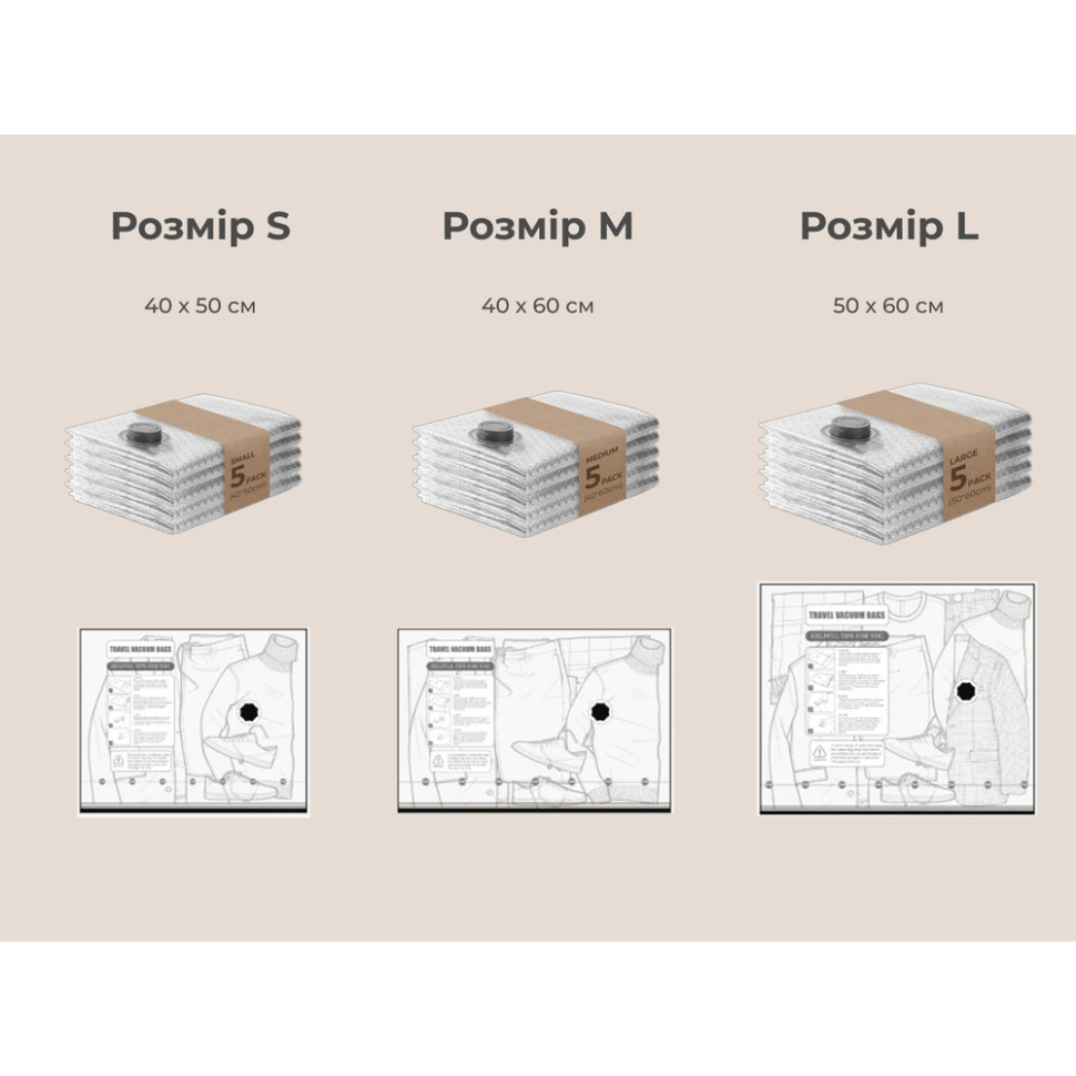 Набір для вакуумного пакування Vollyc by Flextail (NANO BAG SET), 20 пакетів + насос Київ - фото 6