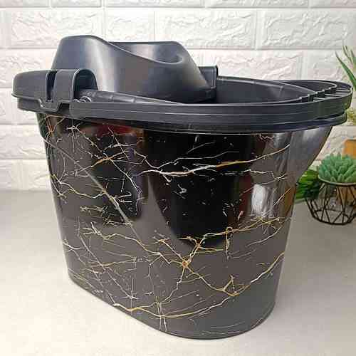 Відро МОП з віджимом 13л Чорний мармур "ELIF" Харків