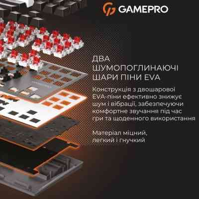Клавиатура GamePro Genesis Joker MK124G Outemu Red Switch USB UA Gray (MK124G) Винница