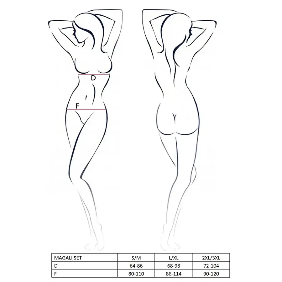 Комплект білизни Passion Exclusive MAGALI SET OpenBra XXL/XXXL, red, стрепи, ліф, трусики і пояс Львов - изображение 6