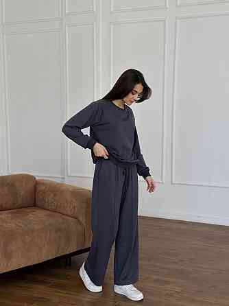 Жіночий спортивний костюм із широкими штанами Сірий M/L Харків