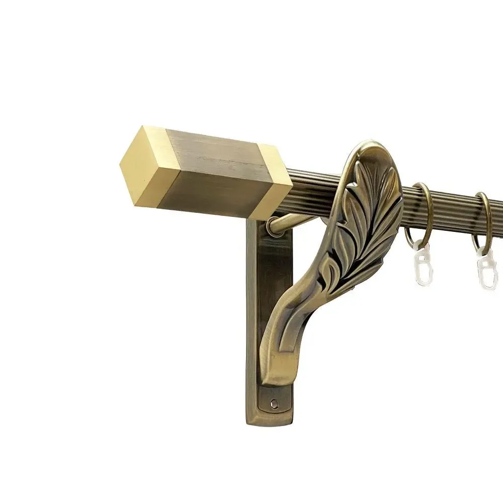 Карниз Orvit Квадро металевий однорядний ретро рифлена труба кільце металеве Антик 25 мм 160 см (00-00018364) Львов - изображение 1