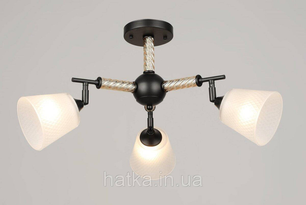 Люстра потолочная на 3 плафона VALESO, Черный, K2343/3 Киев - изображение 1