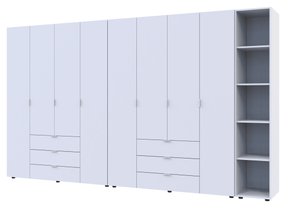 Комплект шкафов для одежды Doros Гелар (3 шт.) 348,2х49,5х203,4 см Белый (DRS-011184) Львов