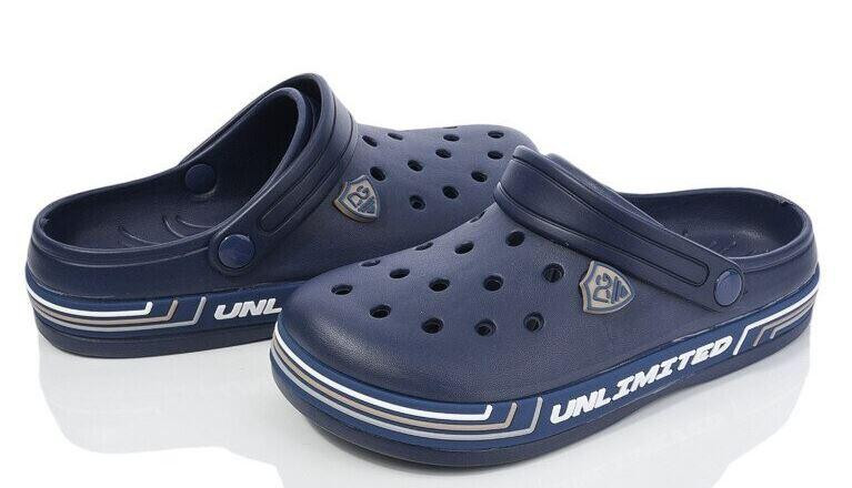 Женские подростковые кроксы синие с большими дырками Unlimited сабо кроксики 38 Одесса - изображение 4