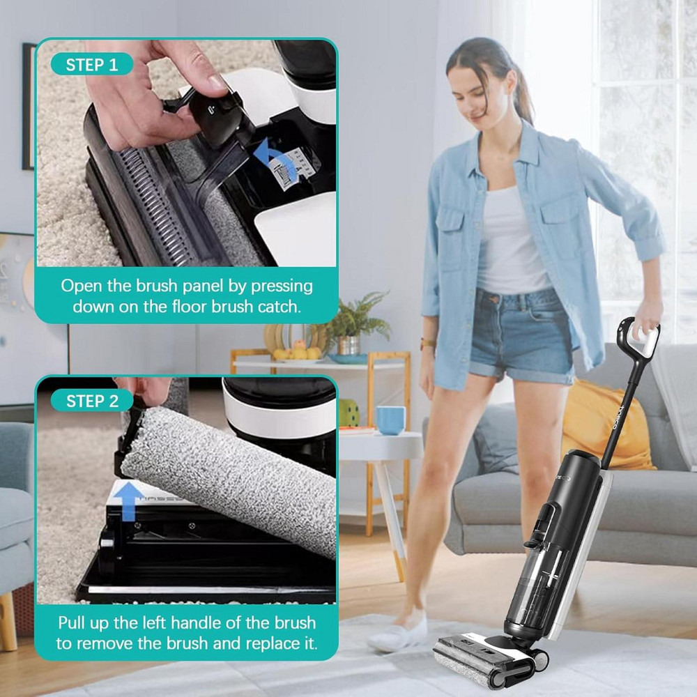 Набор аксессуаров Tineco iFloor 3/Floor One S3 серый 7 в 1: 2 ролика, 4 фильтра HEPA, микрофибра, запчасти для Киев - изображение 6