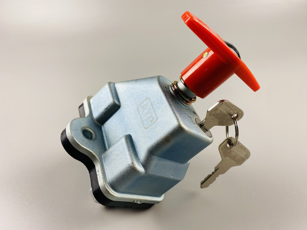 Выключатель массы универсальный механический дистанционный 12/24В (красная медь) 250A + замок + 2 ключа Мукачево - изображение 1