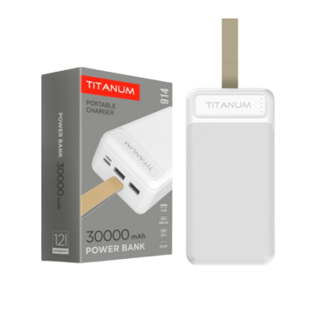 Павербанк 30000mAh Titanum TPB-914-W білий Житомир