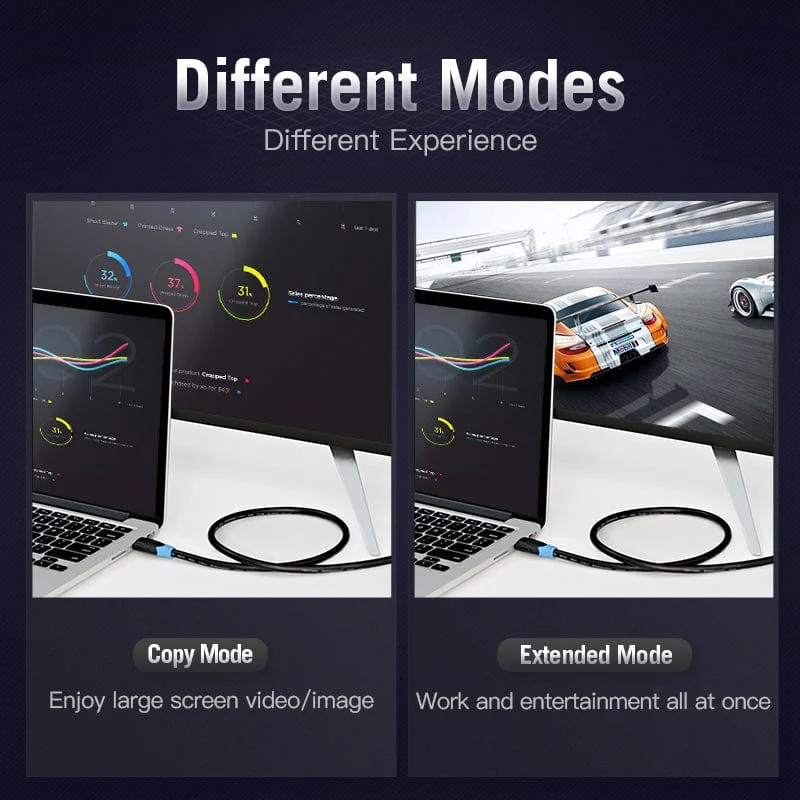 Кабель HDMI M - M, 2.0 м, V2.0, 4K 30Гц, PVC Vention Винница - изображение 5