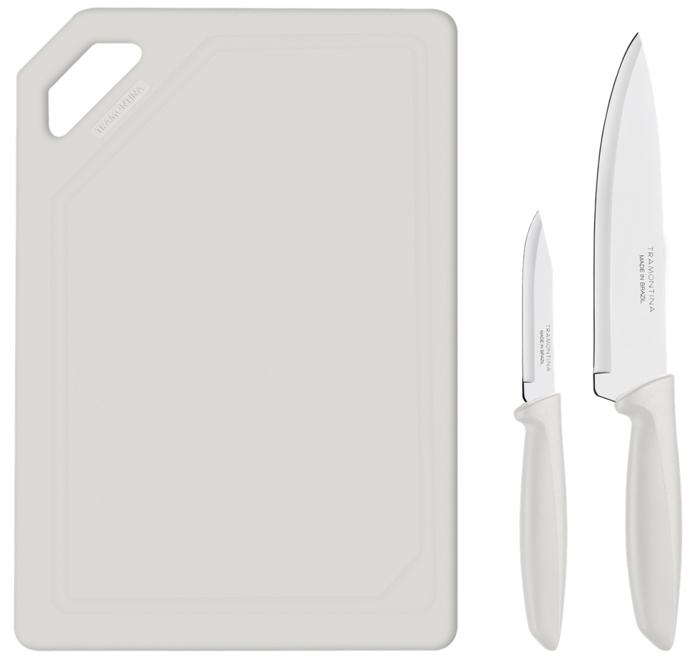Набор ножей Tramontina Plenus light grey, 3 предмета (6747192) Киев - изображение 1