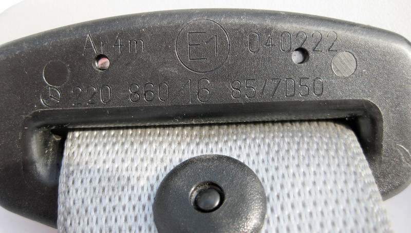 Mercedes-Benz  A2208601685 7D50 Ремінь безпеки задній центральний сірий S-Class W220 Одеса - фото 3