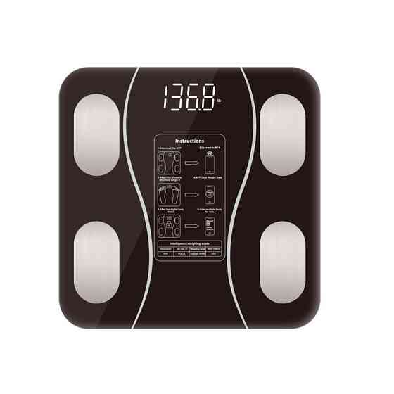 Смарт ваги електронні Sokany 26х26 см до 180 кг з синхронізацією з телефоном чорні SK-19019B Коломия