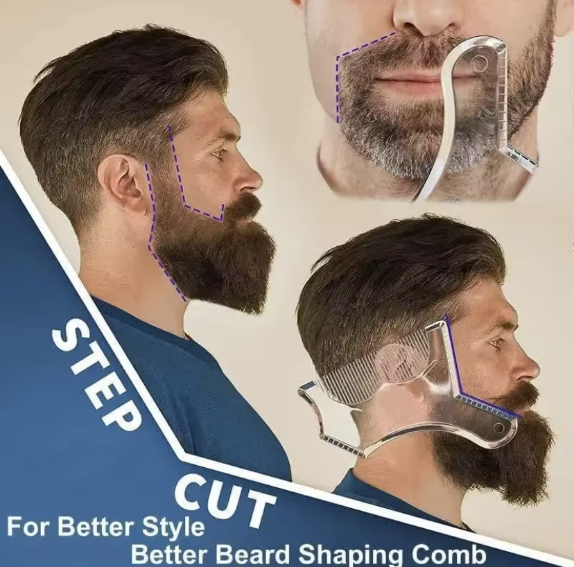 Шаблон для бороды трафарет для бороды и усов триммер для бороды черный Киев - изображение 6