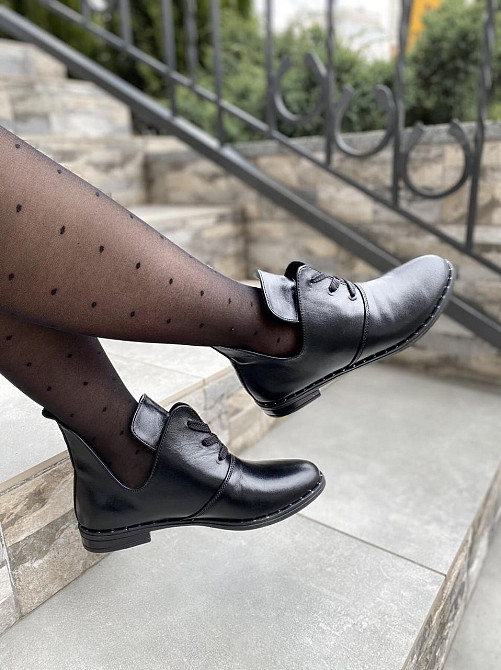 Ботильйони жіночі KRISTINA чорні натуральна шкіра весна-осінь 37р.39р. (3268) Коломия - фото 7