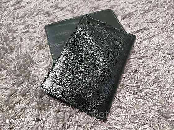 Обложка для авто документов из натуральной кожи зеленого цвета ST Leather Киев